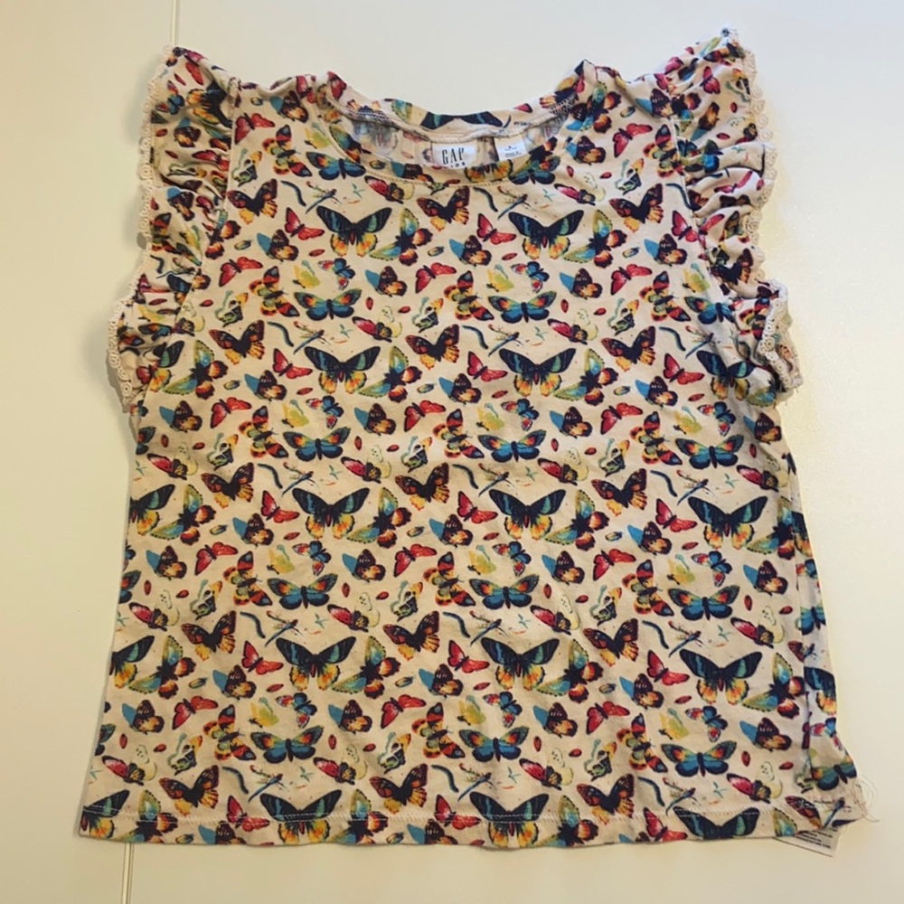 Gap Kids Flutter Wings Cap Sleeve Shirt